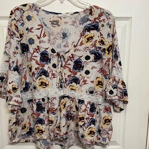 Floral Print Women's Top